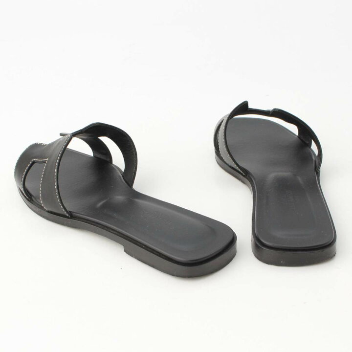 楽天市場】【エルメス】Hermes オラン Hモチーフ レザー フラット  