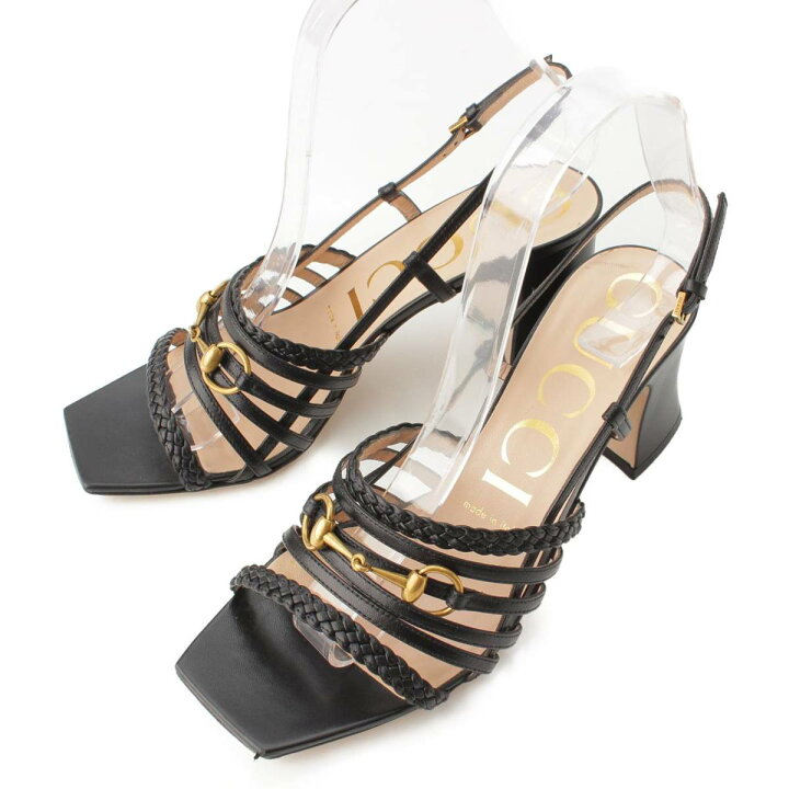 楽天市場】【グッチ】Gucci ホースビット チャンキーヒール レザー 