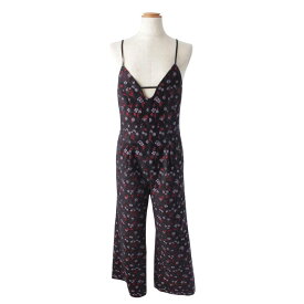 【マメ クロゴウチ】Mame Kurogouchi　Floral Jacquard Sleeveless Jumpsuits ジャンプスーツ オールインワン ブラック 1 【中古】【鑑定済・正規品保証】176534