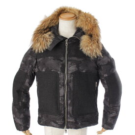 【モンクレール】Moncler　メンズ デディオン カモフラージュ ダウンジャケット 41360-25-53713 グレー 2 【中古】【鑑定済・正規品保証】177858