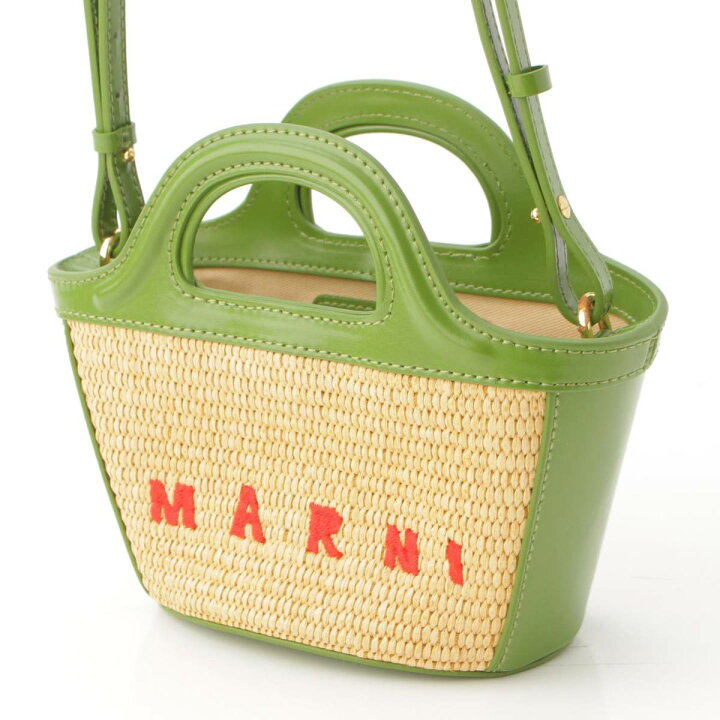 楽天市場】【マルニ】Marni TROPICALIA ラフィア レザー マイクロ 