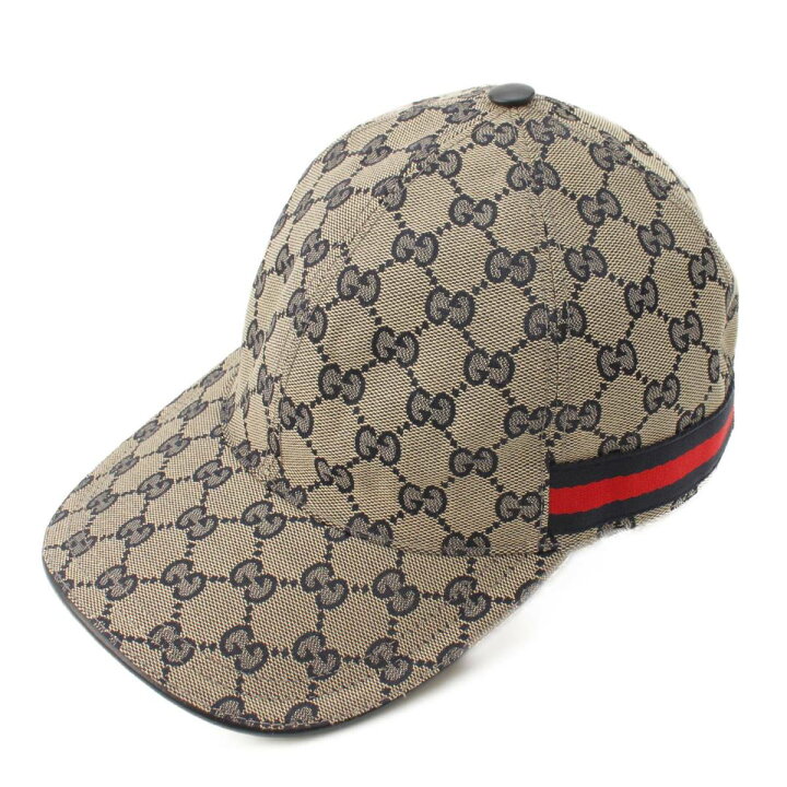 楽天市場】【グッチ】Gucci GGキャンバス ベースボールキャップ 帽子 