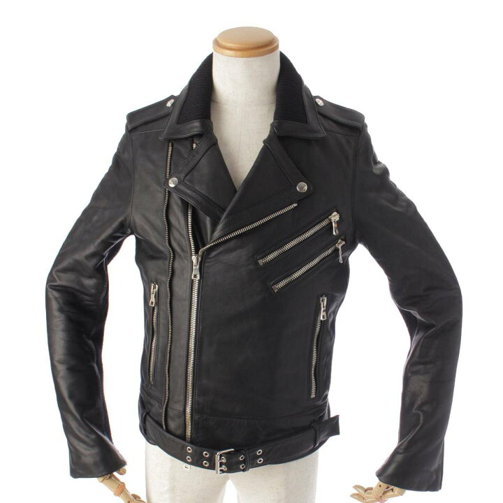 楽天市場】【バルマン】Balmain メンズ リブ切替 ダブル レザー 