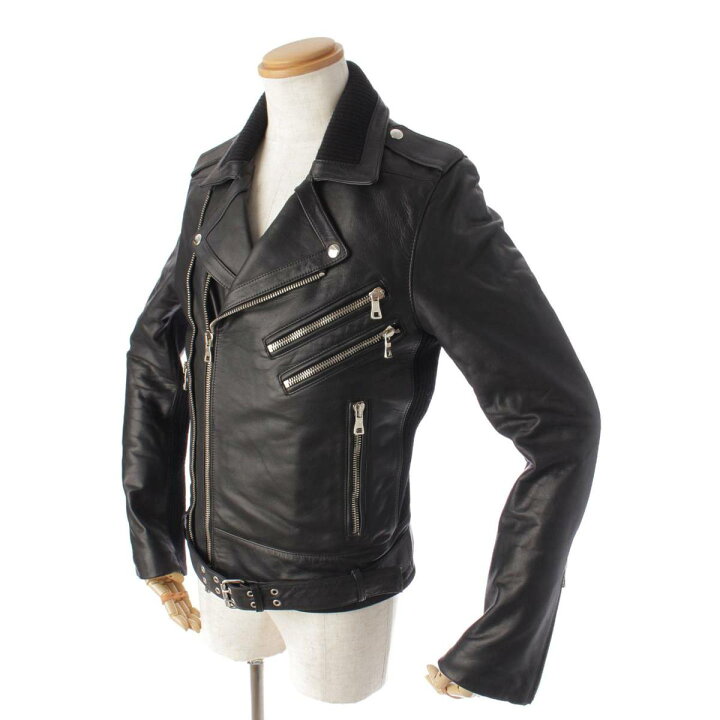 楽天市場】【バルマン】Balmain メンズ リブ切替 ダブル レザー  