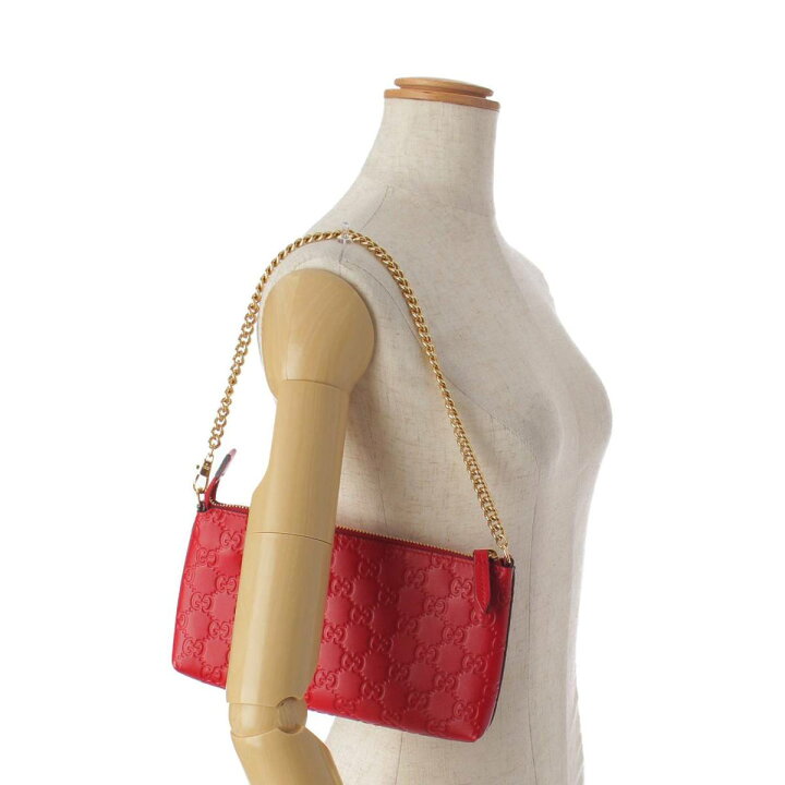 楽天市場】【グッチ】Gucci グッチシマ ゴールド金具 レザー チェーン 