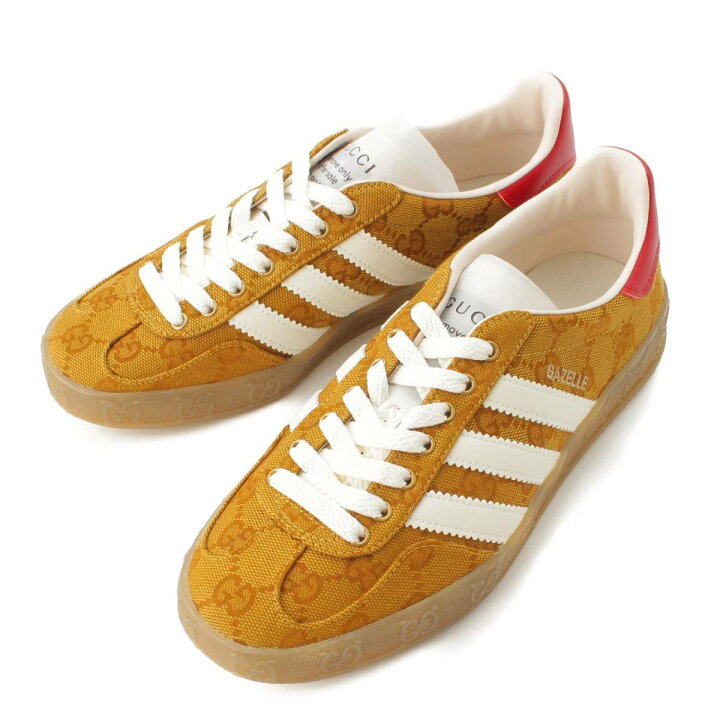 楽天市場】【グッチ】Gucci adidas コラボ ガゼル GGキャンバス 