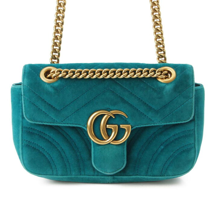 楽天市場】【グッチ】Gucci GGマーモント ベルベット チェーン 