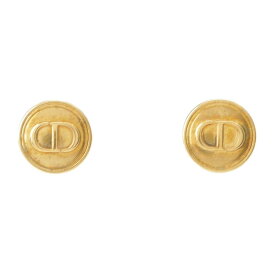 【クリスチャンディオール】Christian Dior　CDロゴ サークル ピアス アクセサリー ゴールド 【中古】【鑑定済・正規品保証】181554