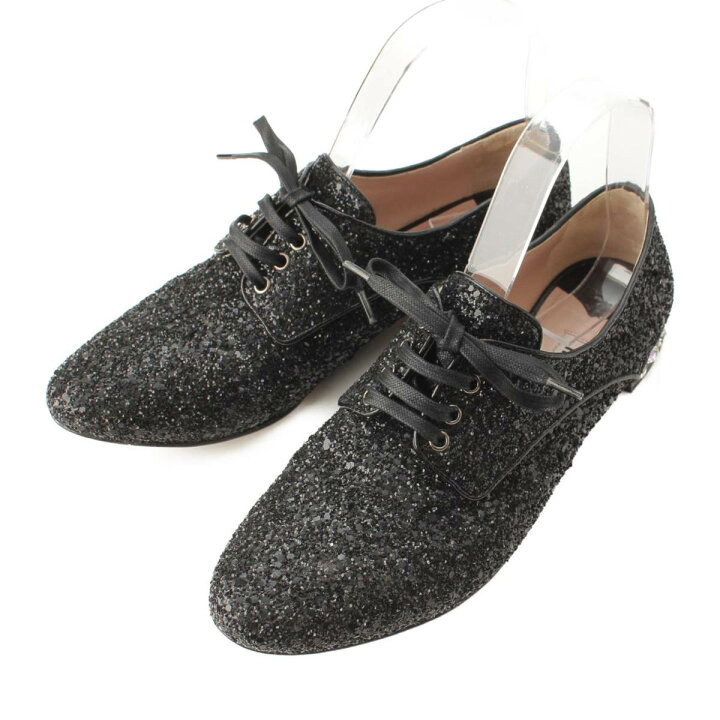 楽天市場】【ミュウミュウ】Miu Miu レースアップ グリッター ビジュー 