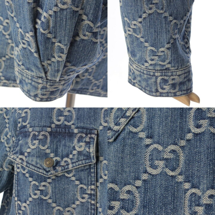 楽天市場】【グッチ】Gucci メンズ GGジャガードデニム シャツ  