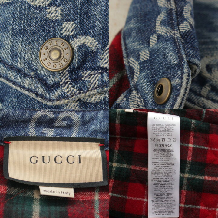 楽天市場】【グッチ】Gucci メンズ GGジャガードデニム シャツ  