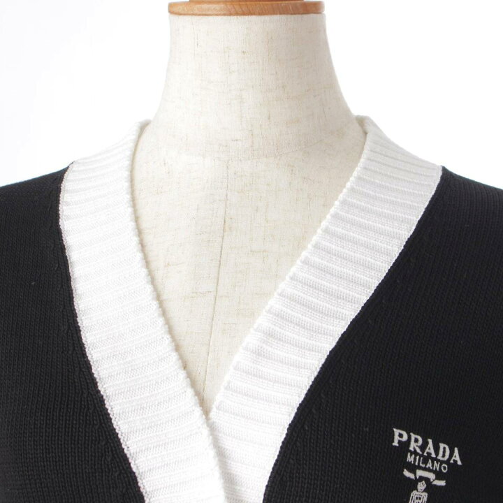 楽天市場】【プラダ】Prada クロップド コットン プレーンニット 