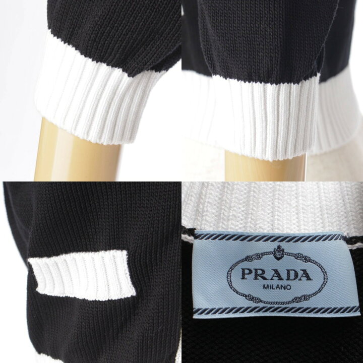 楽天市場】【プラダ】Prada クロップド コットン プレーンニット 