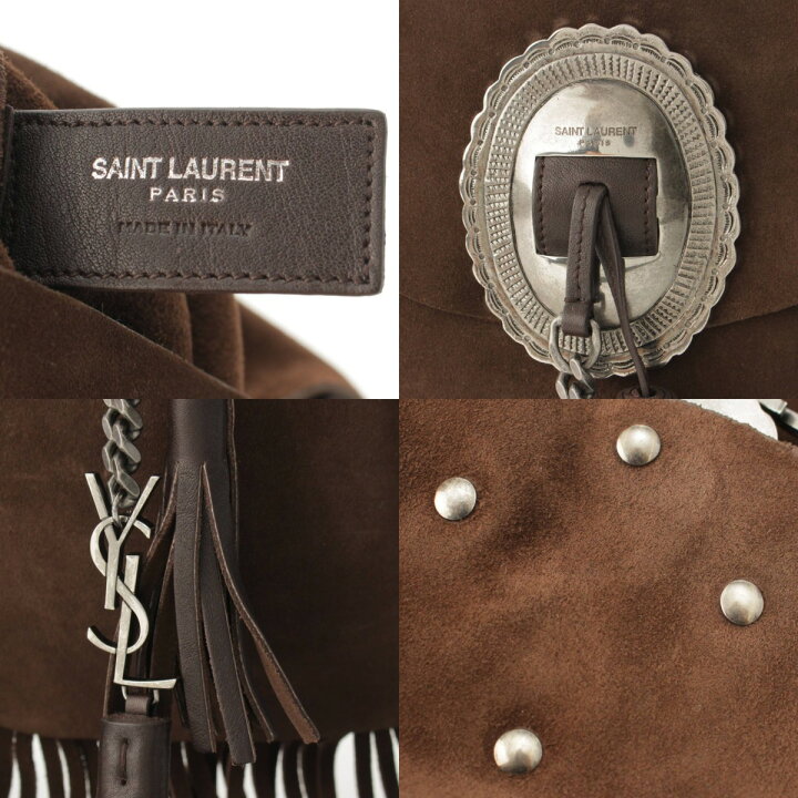 楽天市場】【サンローラン】SAINT LAURENT アニタ スエード フリンジ 