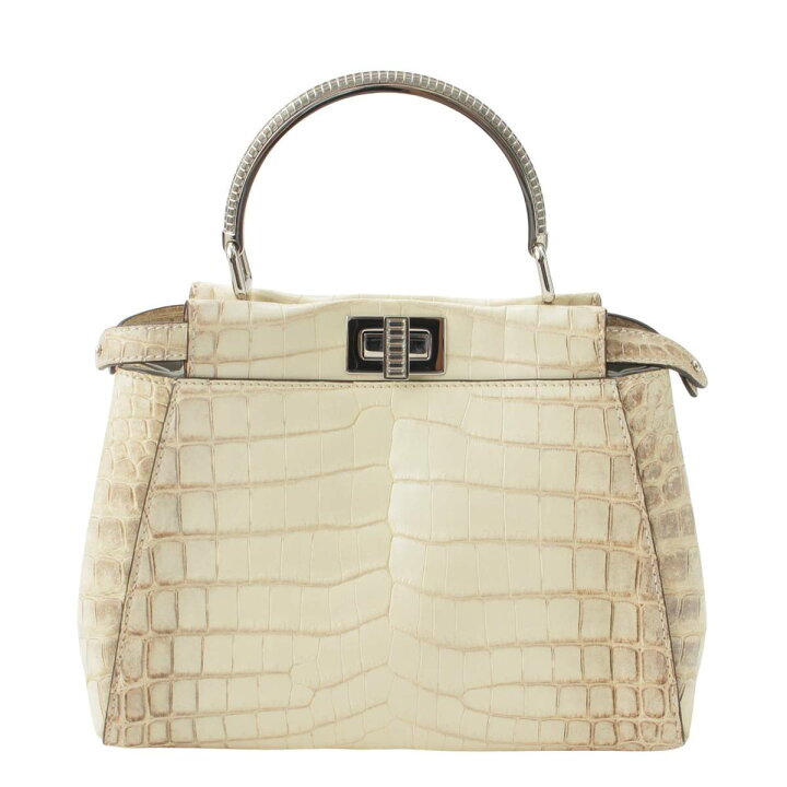楽天市場】【フェンディ】Fendi ミニピーカブー クロコ ヒマラヤ 2WAY 