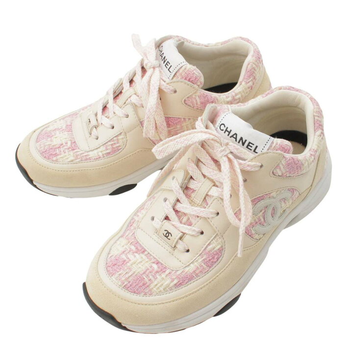 楽天市場】【シャネル】Chanel 23S ココマーク ツイード レザー  