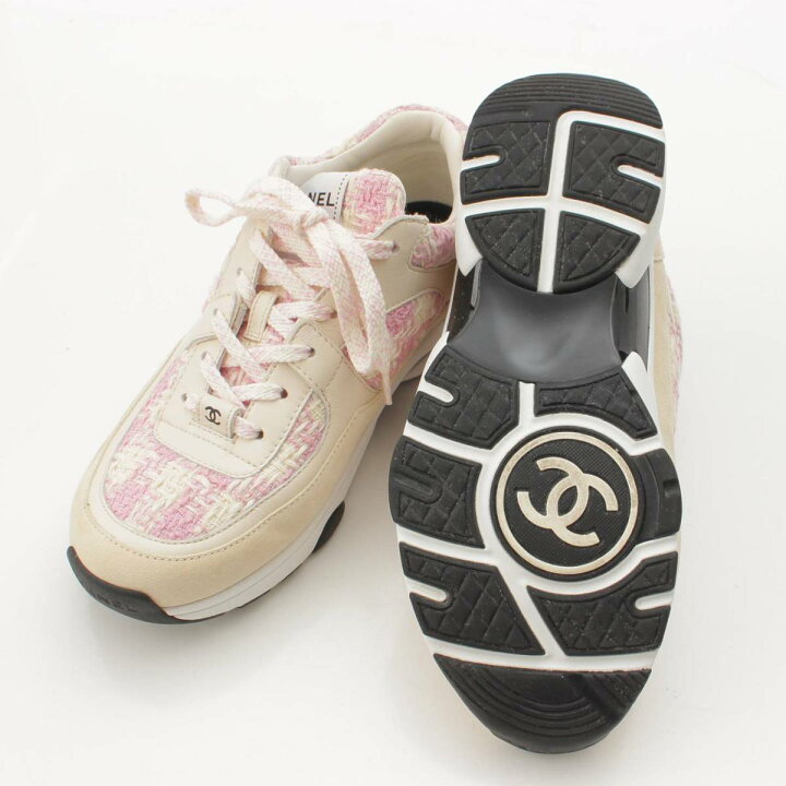 楽天市場】【シャネル】Chanel 23S ココマーク ツイード レザー  