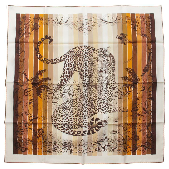 楽天市場】【エルメス】Hermes カレ90 シルクスカーフ JUNGLE LOVE  