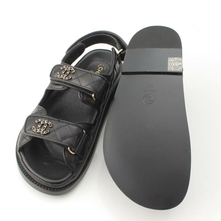 楽天市場】【シャネル】Chanel キャビアスキン フッドヘット サンダル 