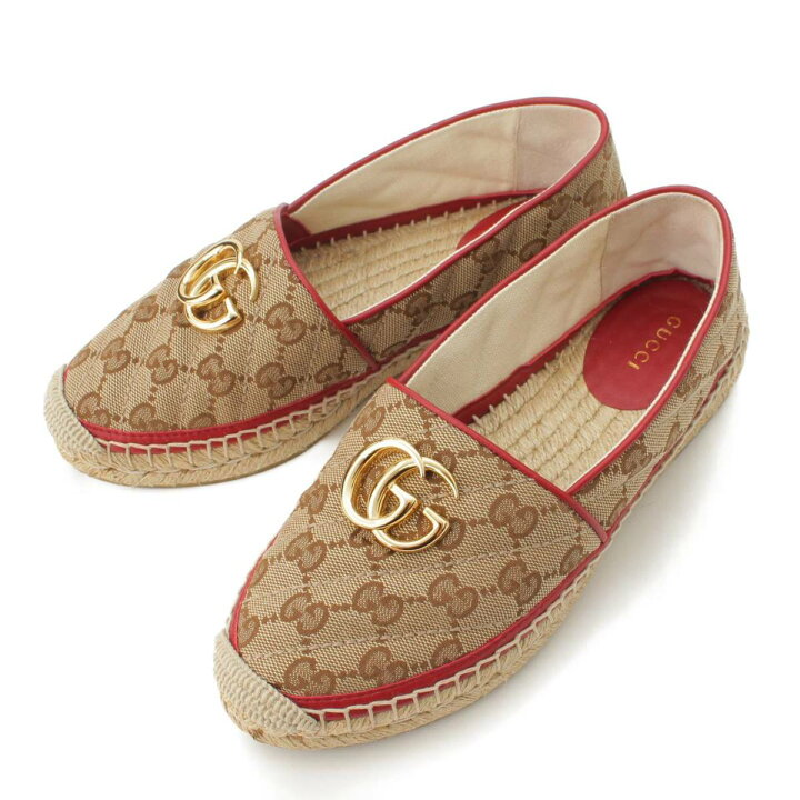 楽天市場】【グッチ】Gucci GGキルティング キャンバス エスパドリーユ  