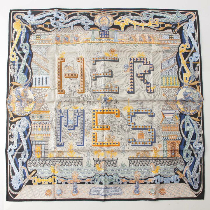 楽天市場】【エルメス】Hermes 23AW カレ90 シルクスカーフ Super Silk  