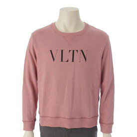 【ヴァレンティノ】Valentino　メンズ VLTN ロゴ クルーネック トレーナー スウェット RV3MF10G3TV ピンク S 【中古】【鑑定済・正規品保証】188192