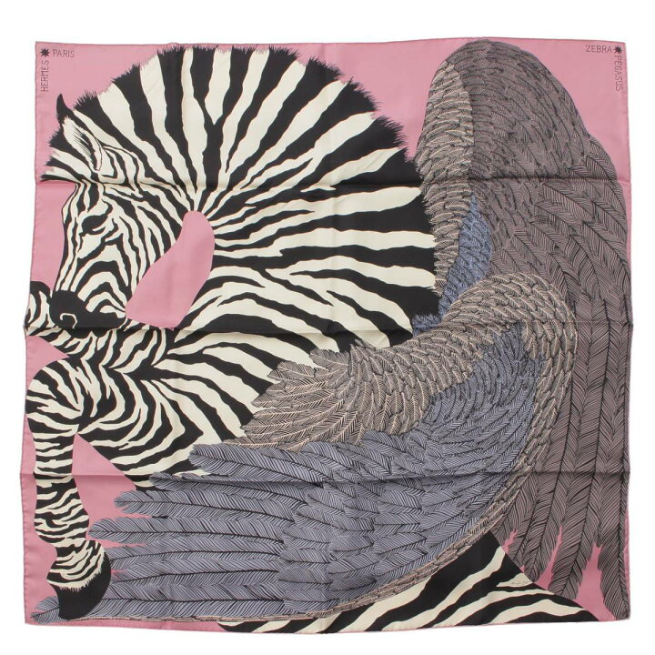 楽天市場】【エルメス】Hermes カレ90 シルクスカーフ Zebra Pegasus 