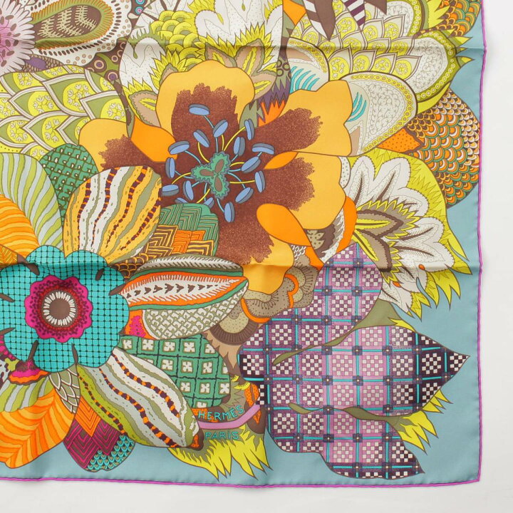 楽天市場】【エルメス】Hermes カレ90 FLEURS DINDIENNES インドの花 