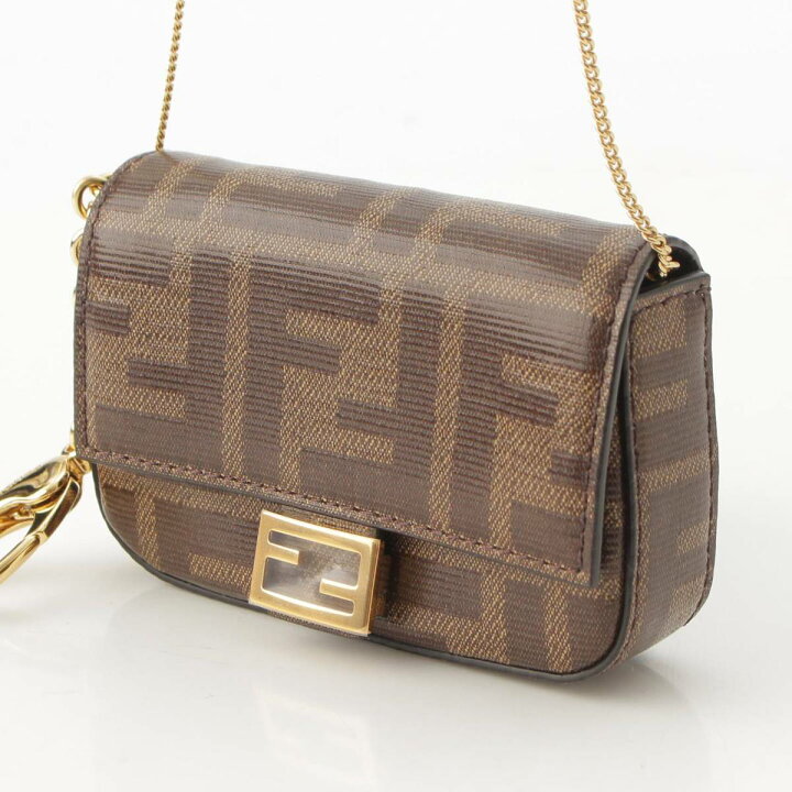 楽天市場】【フェンディ】Fendi ズッカ柄 チェーン ナノバケット 