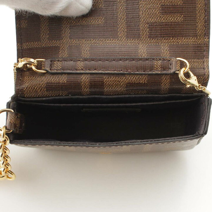 楽天市場】【フェンディ】Fendi ズッカ柄 チェーン ナノバケット 