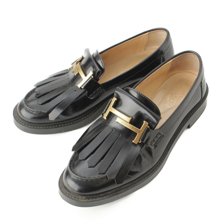 楽天市場】【トッズ】Tods ダブルT レザー タッセル ローファー 
