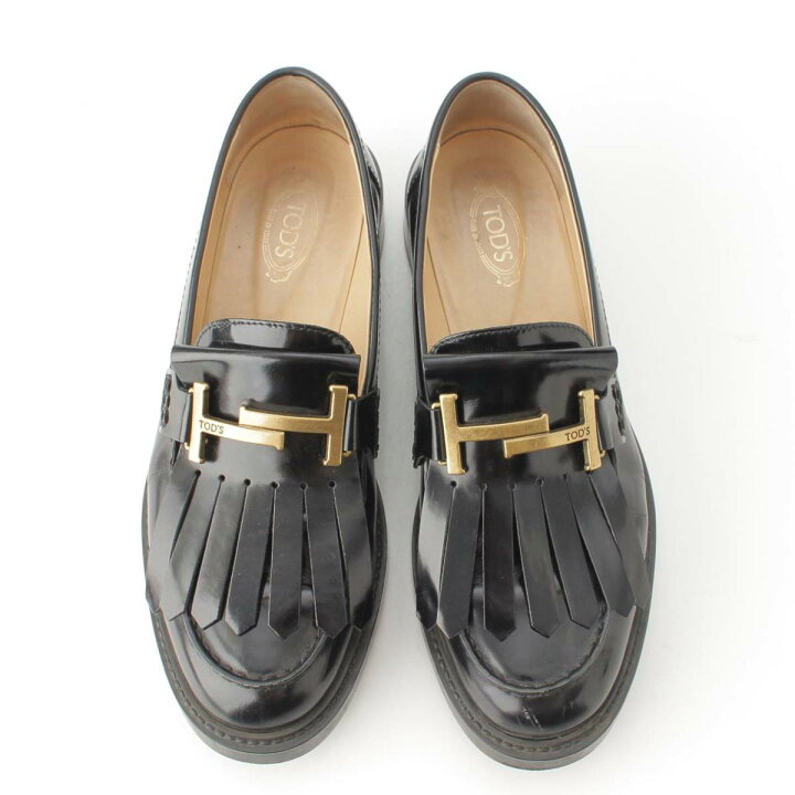 楽天市場】【トッズ】Tods ダブルT レザー タッセル ローファー 