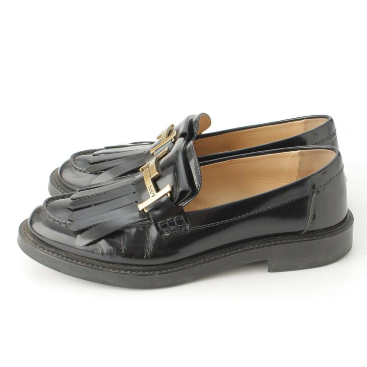 楽天市場】【トッズ】Tods ダブルT レザー タッセル ローファー 