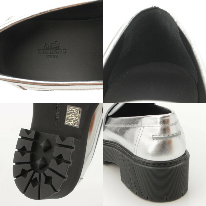 楽天市場】【エルメス】Hermes モカシン ヒッチ レザー ローファー 