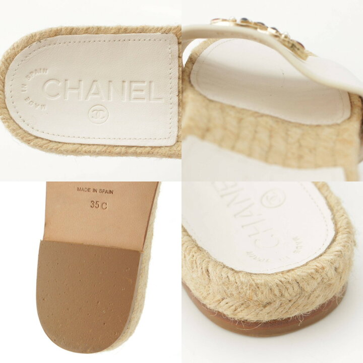 楽天市場】【シャネル】Chanel エスパドリーユ ビジュー サンダル 