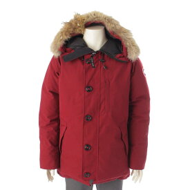 【カナダグース】CANADA GOOSE　メンズ CHATEAU PARKA フード ジップアップ ダウンジャケット 3426MA ワインレッド L 【中古】【鑑定済・正規品保証】191532