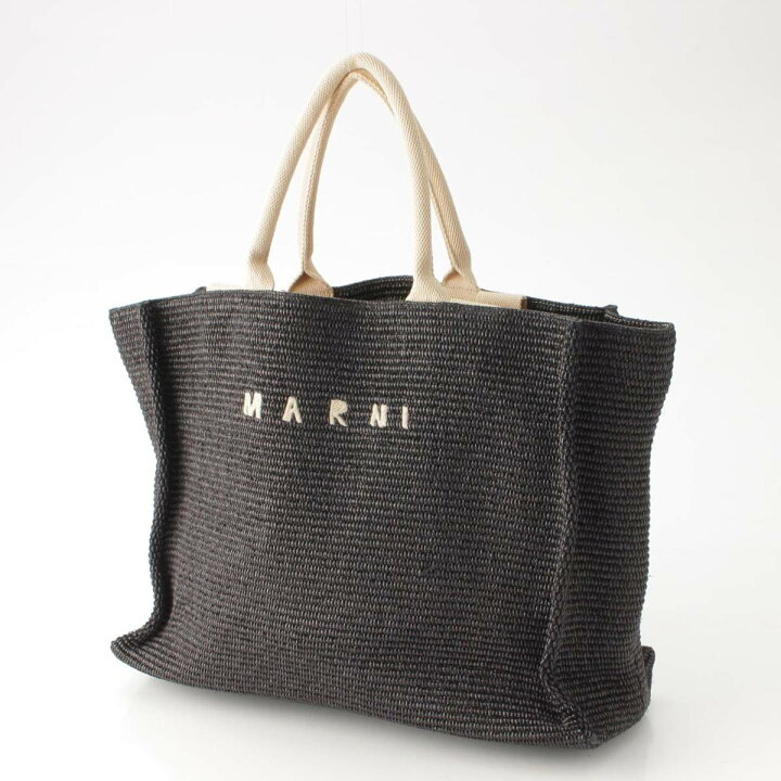 楽天市場】【マルニ】Marni ラフィア風 コットン ナイロン 2WAY トート 