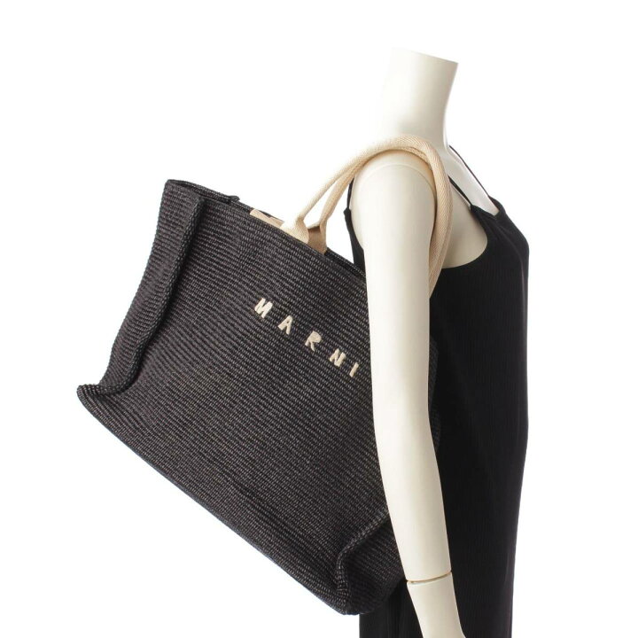 楽天市場】【マルニ】Marni ラフィア風 コットン ナイロン 2WAY トート 