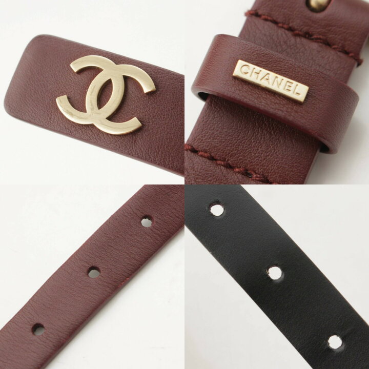 楽天市場】【シャネル】Chanel B15K ココマーク レザー ベルト 