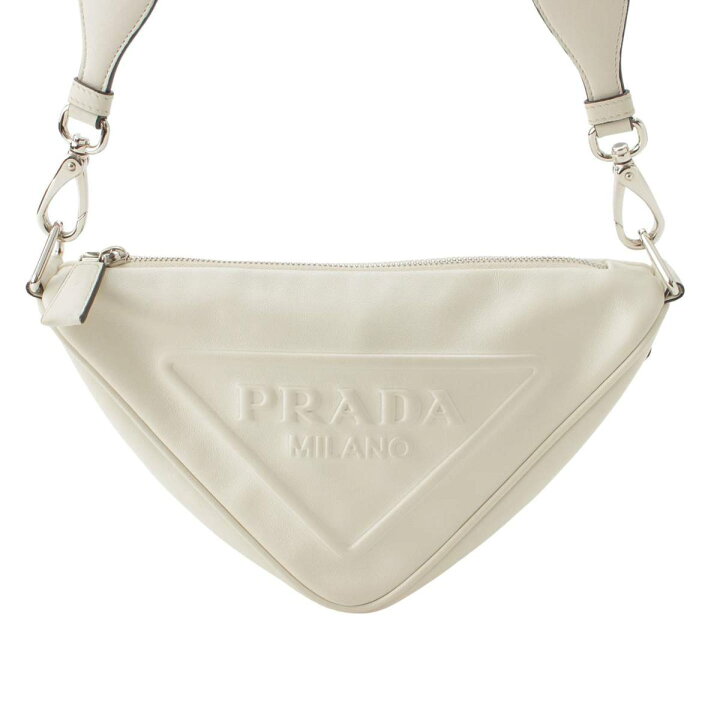 楽天市場】【プラダ】Prada ロゴエンボス トライアングル レザー 
