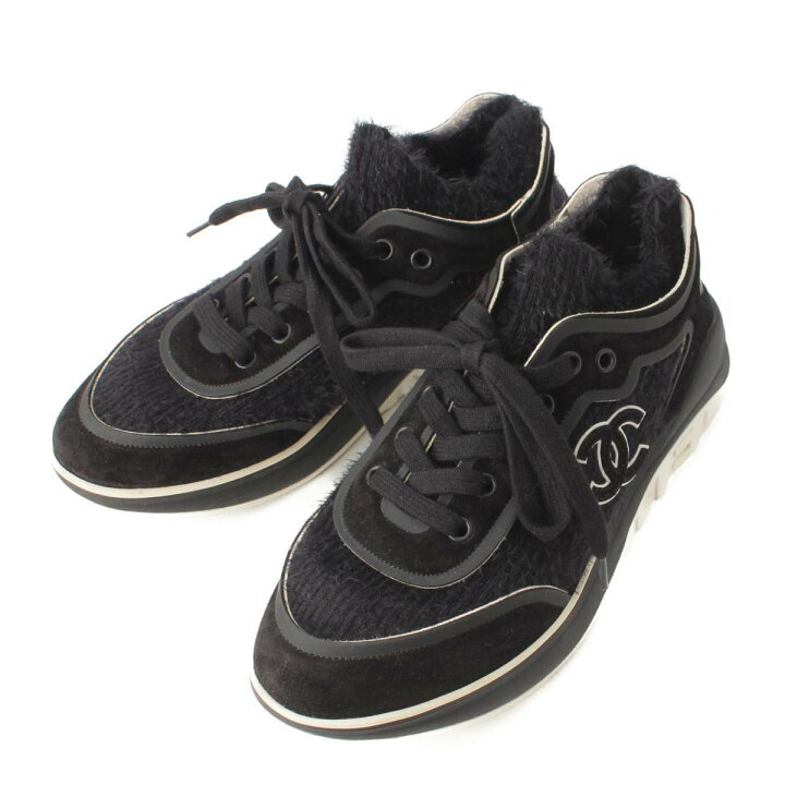 楽天市場】【シャネル】Chanel ココマーク W スエード×ファブリック  