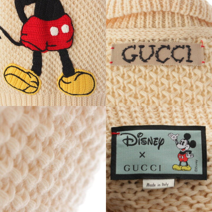 楽天市場】【グッチ】Gucci ディズニー コラボ ミッキー刺繍 ウール 