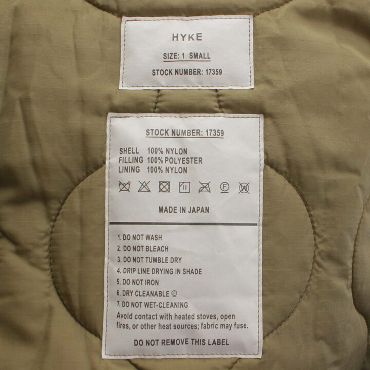 楽天市場】【ハイク】HYKE QUILTED BIG LINER キルティング ジャケット 