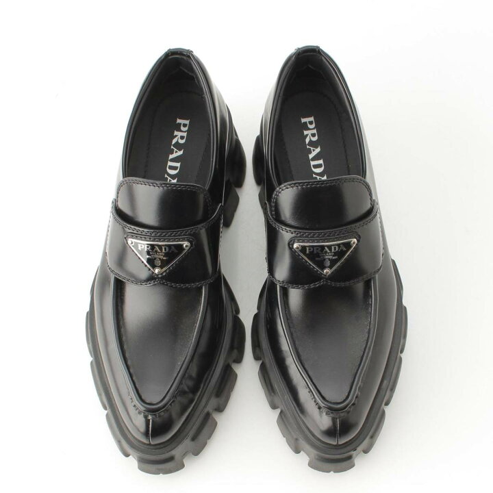 楽天市場】【プラダ】Prada モノリス ブラッシュドレザー ローファー 