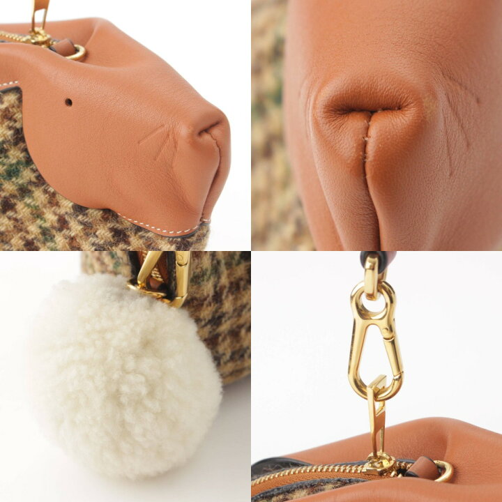 楽天市場】【ロエベ】Loewe バニー ツイード×レザー チェック 