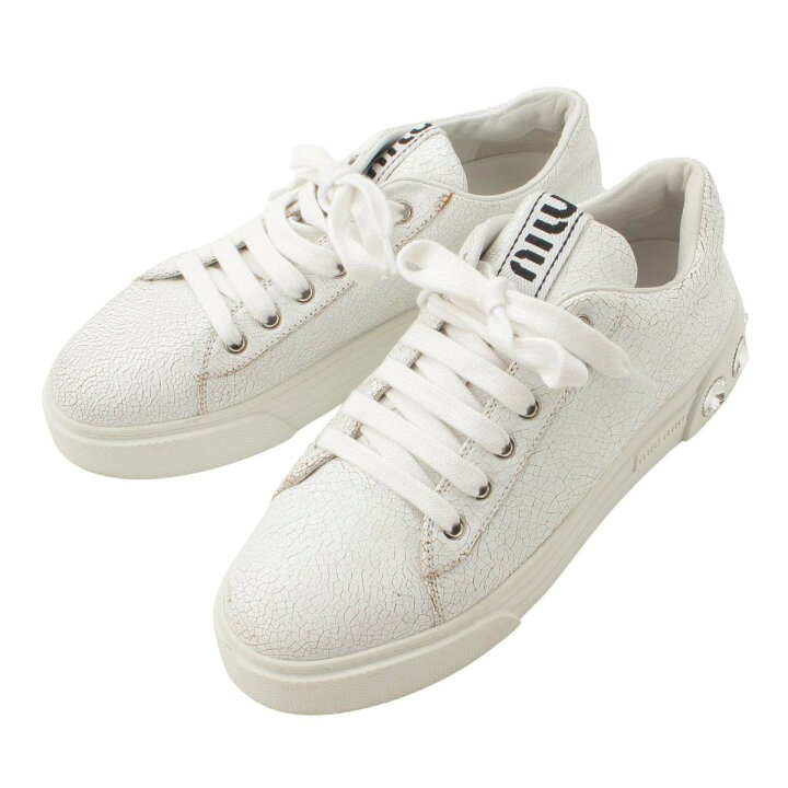 楽天市場】【ミュウミュウ】Miu Miu ロゴ クリスタル クラック加工  