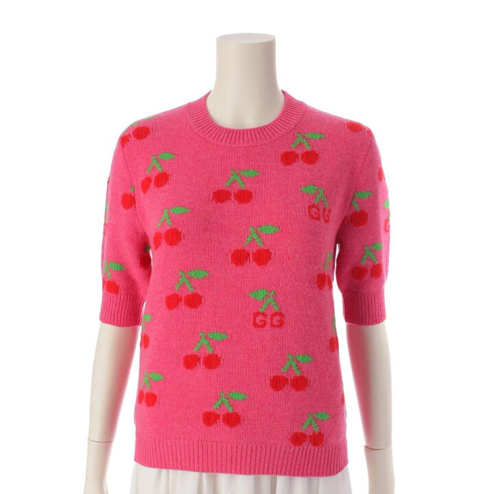 楽天市場】【グッチ】Gucci 19AW 半袖 さくらんぼ ウール ニット 