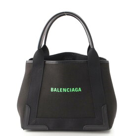 【バレンシアガ】Balenciaga　ネイビーカバス S キャンバス トートバッグ 339933 ブラック 【中古】【鑑定済・正規品保証】194494