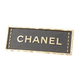 【シャネル】Chanel　B23S ロゴプレート ブローチ ABA771 ココマーク ブラック 【中古】【鑑定済・正規品保証】195952