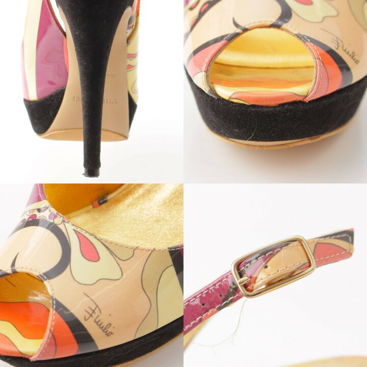 楽天市場】【エミリオプッチ】Emilio Pucci パテント スリングバック 